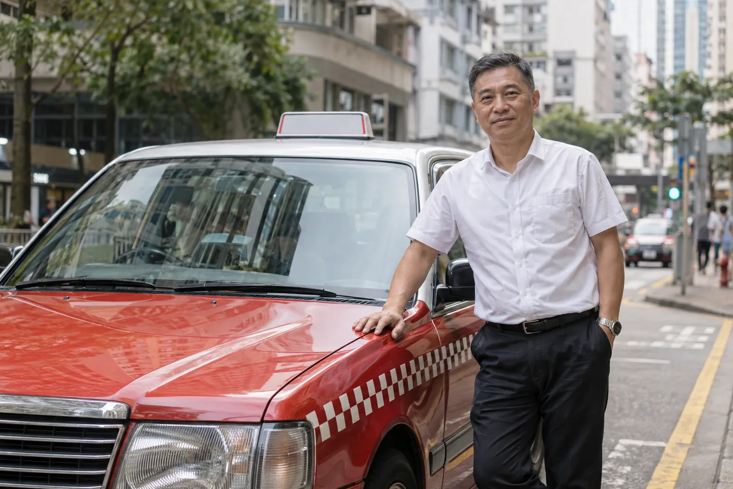示意圖片：香港的士司機與紅色的士